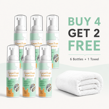 Waterless Carpet Foam Stain Remover with Towel
