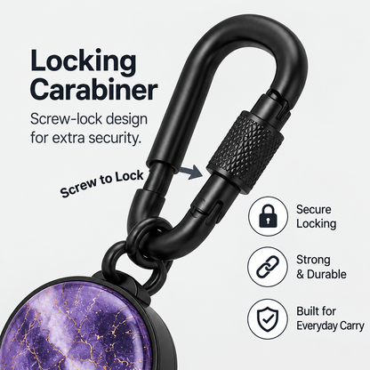Retractable Anti-Lost Phone Tether with Locking Carabiner