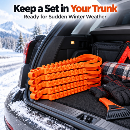 Emergency Tire Traction Straps for Snow & Ice – Quick-Install Anti-Skid Chains