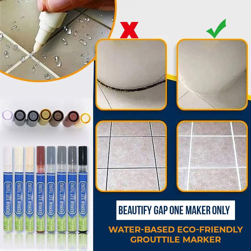 Tile Grout Repair Pen – Easy Grout Color Restorer for Bathroom & Kitchen