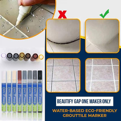 Tile Grout Repair Pen – Easy Grout Color Restorer for Bathroom & Kitchen