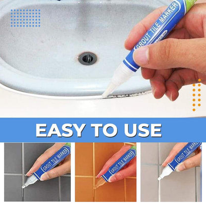 Tile Grout Repair Pen – Easy Grout Color Restorer for Bathroom & Kitchen