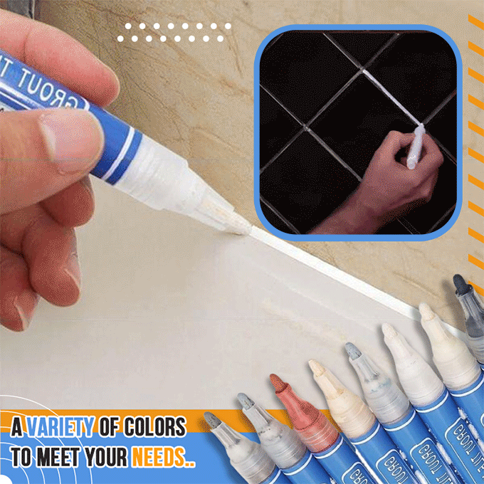 Tile Grout Repair Pen – Easy Grout Color Restorer for Bathroom & Kitchen