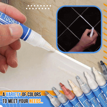 Tile Grout Repair Pen – Easy Grout Color Restorer for Bathroom & Kitchen