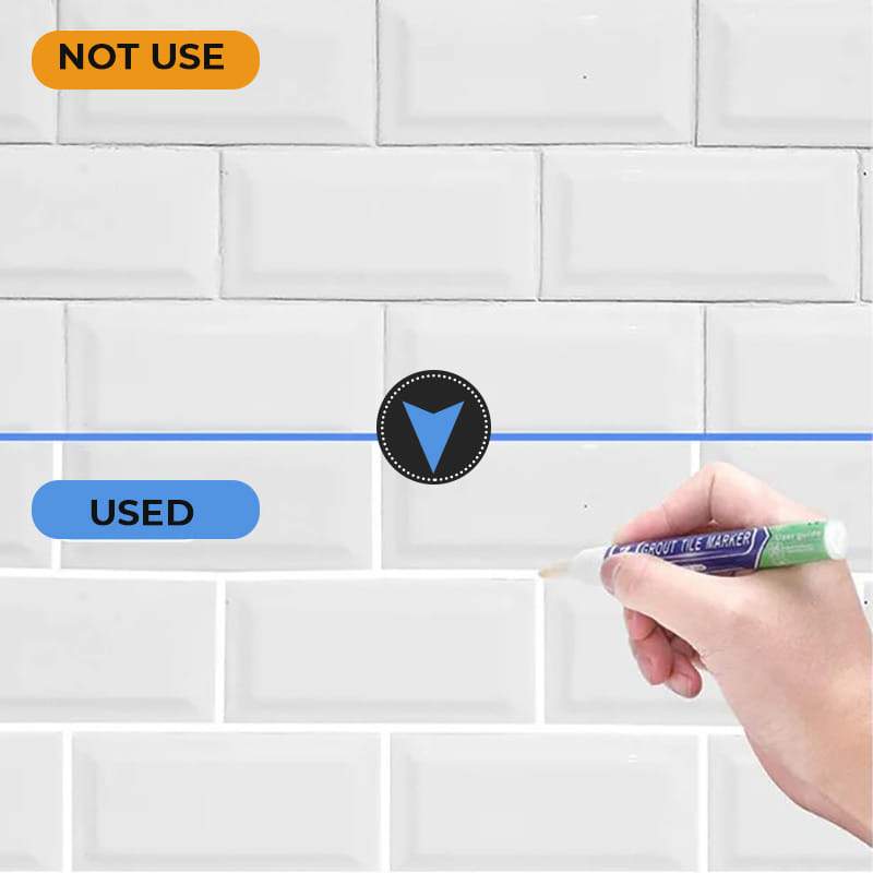Tile Grout Repair Pen – Easy Grout Color Restorer for Bathroom & Kitchen