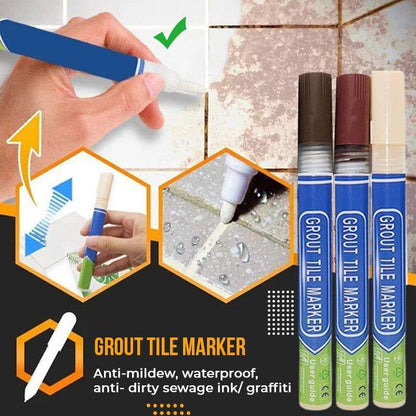 Tile Grout Repair Pen – Easy Grout Color Restorer for Bathroom & Kitchen